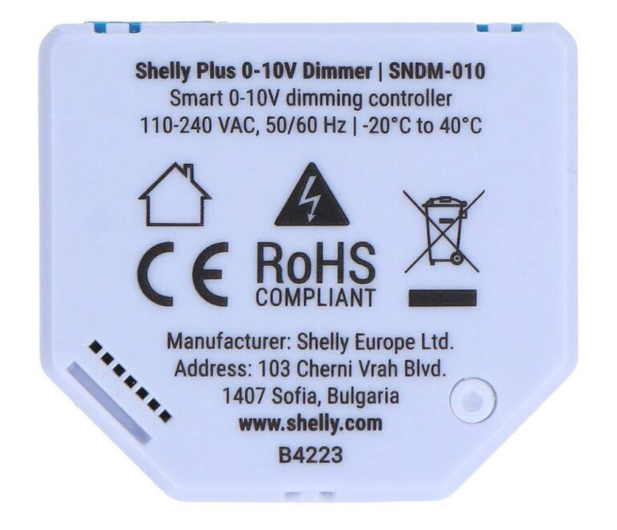 Shelly Inteligentny Ściemniacz światła WiFi Plus 0-10V Dimmer - 1268947 - zdjęcie 3